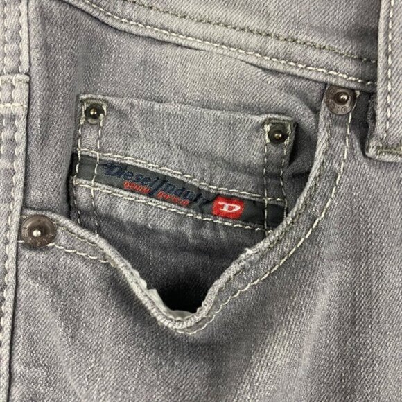 Diesel Men's Tepphar R050G Slim Carrot Stretch Denim Jeans Grey US 26 X 32 - Picture 7 of 15